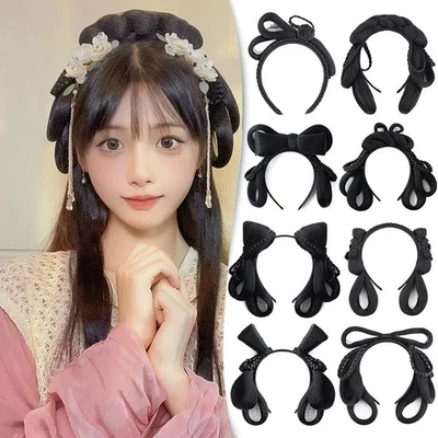 Ming Dynasty Hair Hoop Costume Wig with Built-in Bun Chinese Hair Accessories - Image 1 of 4