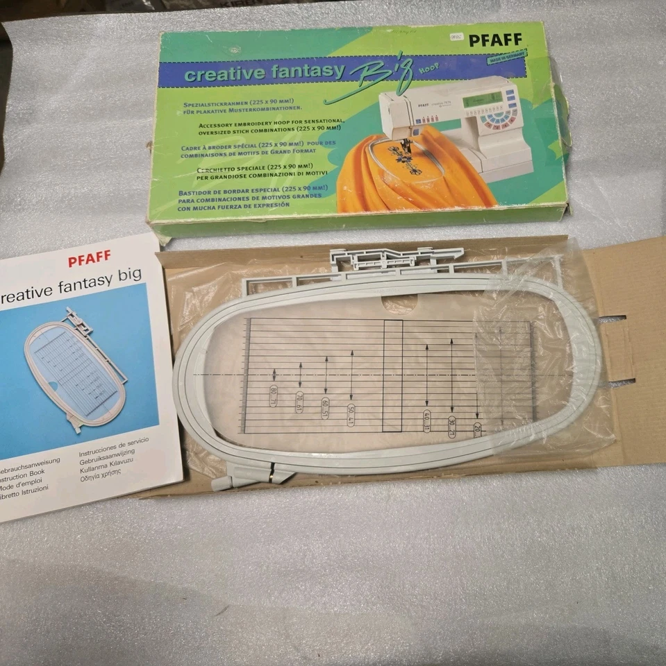 PFAFF Creative Fantasy Big Hoop 225 x 90 mm Instructions Embroidery Accessory - Image 1 of 4