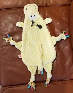 23 Inch Long Yellow Mink Dot Giraffe Lovey Lovie Snuggle Security Blanket Baby - Picture 1 of 8