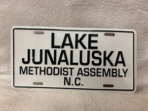 Vintage Lake Junaluska North Carolina Methodist Assembly Booster License Plate - Picture 1 of 2