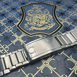 Omega 18mm Ref. 1035 FlatLink Bracelet From 1970 With Original Stretch Links - Picture 1 of 6