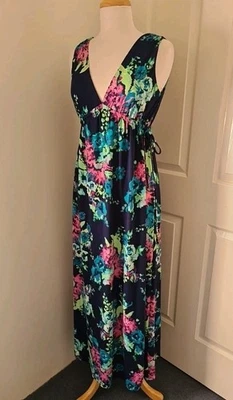 Caroline Morgan 10 Stretch Floral Maxi Dress BNWT - image 1 of 4