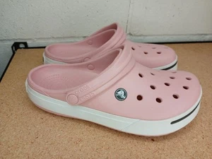 Crocs Crocband II Clog Sandalen Damengröße 9 pink weiß schwarz - Bild 1 von 10