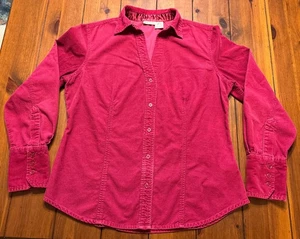 Camisa St. John’s Bay Rosa Pana Abotonada Cuello en V Cuello GRANDE Manga Larga - Imagen 1 de 15