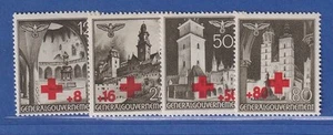 Generalgouvernement 1940 Rotes Kreuz Mi.-Nr. 52-55 Satz 4 Werte kpl. ** - Bild 1 von 1