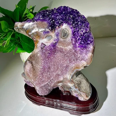 Bloque de racimo de amatista natural de 20,28 lb amatista piedra en bruto amatista Foto 1 de 4