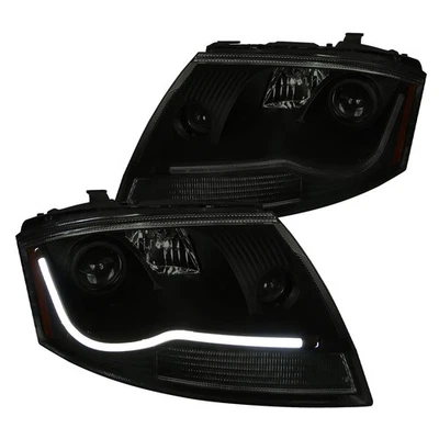 For Audi TT Black/Smoke Projector Headlights w/ LED Strip Bar - Изображение 1 из 4