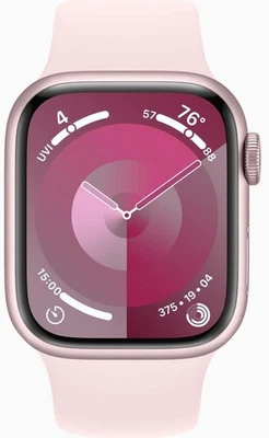 Apple Watch S9 GPS 41mm Alu pink Smartwatch 64GB watchOS OLED digital WLAN NFC  - Bild 1 von 4