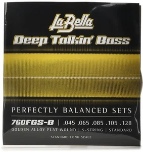 La Bella Deep Talkin' Bass Gold Flats E-Bass Saiten - 5-saitig - Bild 1 von 3