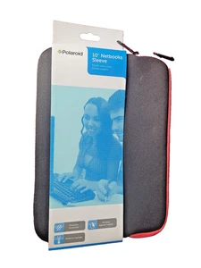 NEW Polaroi Netbook/iPad/Tablet Black and Red Skin Sleeve Case up to 10" - Afbeelding 1 van 2
