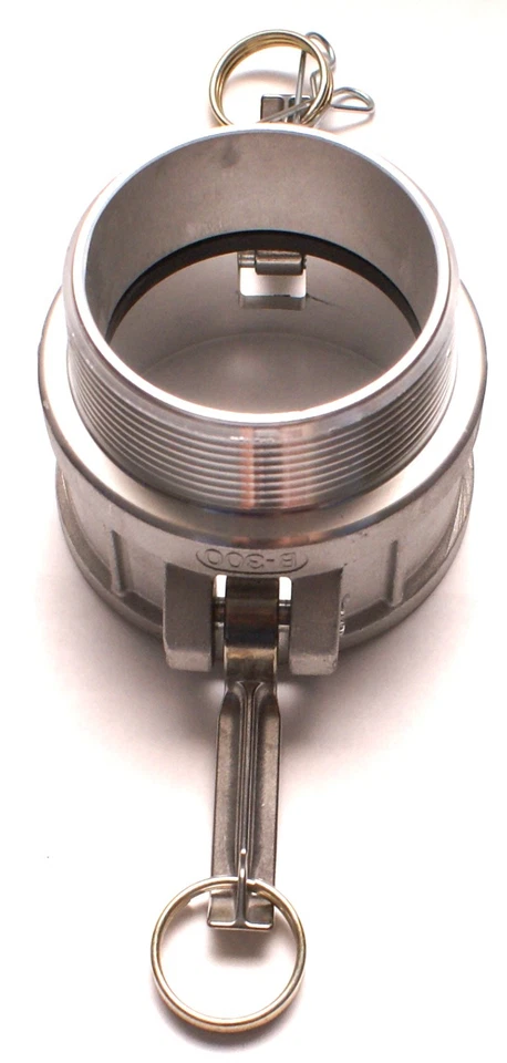 Acoplador hembra Camlock tipo B 3" x accesorio de manguera NPT macho Foto 1 de 2