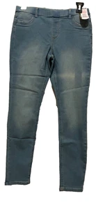SZ XL (14-16) MEDIUM LIGHT BLUE WONDER NATION SOFT COTTON BLEND GIRL'S JEGGING - Picture 1 of 11