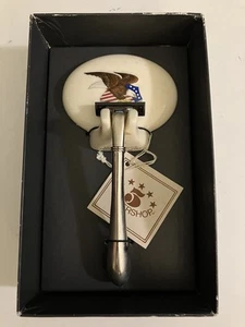 Vintage 1976 Barbershop "5 Star" Luxus Rasiermesser mit Sockel American Eagle Logo offene Box - Bild 1 von 6