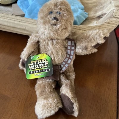 Star Wars Buddies CHEWBACCA 9" Bean Bag Stuffed Animal Toy KENNER! 1997 - Image 1 of 4