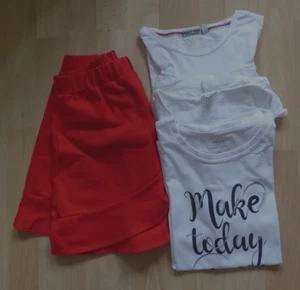 3 T-Shirts/Tops, 1 Rock Rot,Weiß Nik&Nik,Tumble´N Dry... Gr.158-164 Paket68/24 - Bild 1 von 9