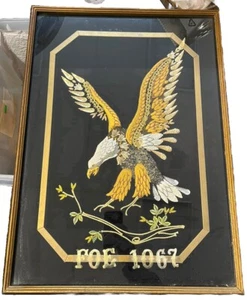 FRATERNAL ORDER OF EAGLES FOE 1067 FREDRICK MARYLAND BANNER FOLK ART BEAUTIFUL - Picture 1 of 4