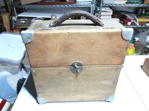 Antique Wood Portable Crank Field Telephone Early 1900s Very Good Original Cond. - Picture 1 of 13
