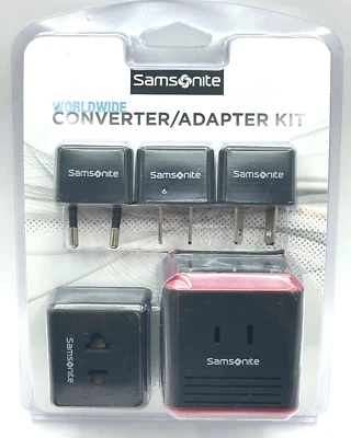 Samsonite по всему миру конвертер/адаптер набор с мешок товар #49604-1073 черный красный - Изображение 1 из 3