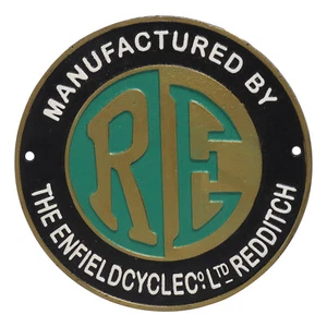 Royal Enfield Motorcycles Surf Green Cast Iron Wall Sign British Bike Garage - Picture 1 of 4