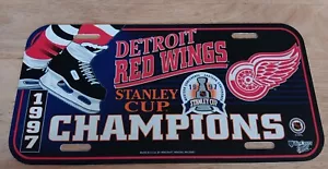 1997 NOS Detroit Red Wings Hockey Stanley Cup Championship License Plate NHL US - Picture 1 of 6