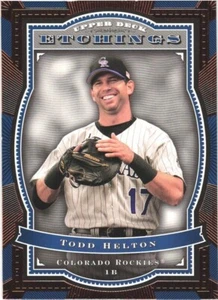 2004 Upper Deck Etchings #51 Todd Helton Colorado Rockies HOF - Bild 1 von 2