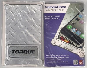 Torque DIAMOND PLATE Phone Holder Jelly Sticky Pad Gel Pad 6" NEW FREE SHIPPING - Picture 1 of 1