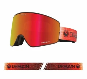 DRAGON MASCHERA SNOWBOARD PXV2 INFERNO LENTI LUMALENS RED IONIZED + ROSA - Imagen 1 de 4