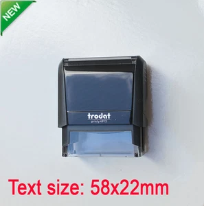 Personalised Self Inking Rubber Custom Stamp Business Address TRODAT 4913 58x22 - Picture 1 of 6