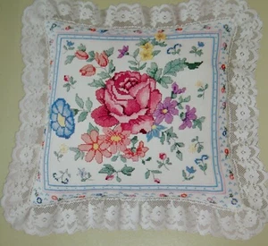 Something Special ROSE PILLOW Counted Cross Stitch Kit 50147 CANDAMAR DESIGN - Picture 1 of 6