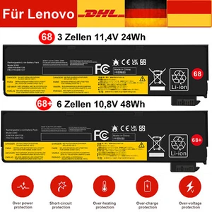 3/6 Zellen Akku für Lenovo ThinkPad X240 X250 X260 X270 T440 T450S T460 W550s - Bild 1 von 21