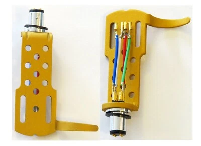 PUREST AUDIO GOLD Japanese type Turntable Headshell Technics Stanton Gemini w OFC gold leads