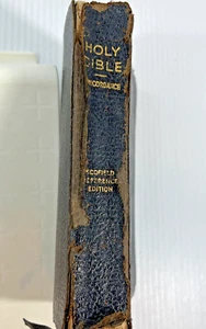 Holy Bible Oxford Scofield Reference Old Vintage Bible 1945 Black Thumb Index - Bild 1 von 12