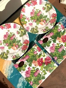 Caspari Set of 2 Begonias Napkins Luncheon & Plates Decoupage Crafts 8 in 3 Ply - Picture 1 of 2