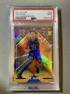 2021-22 Tre Mann Panini Recon Rookies Orange Holo FOTL /18 #216 RC POP 2