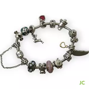 Bracciale Argento 925 PANDORA con Ciondolo - Foto 1 di 7