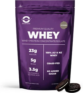 - Whey Protein Concentrate & Isolate -100% Premium Grass Fed AU & NZ Whey - 24G - Picture 1 of 3