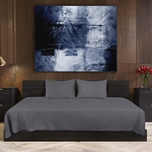 Set Lenzuola Matrimoniale 4 Pezzi Utopia Bedding in Microfibra Grigia 180x200 - Foto 1 di 6