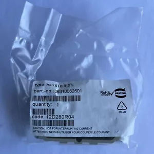 HARTING - 09310062601 - Han 6 HSB-STI RECTANGULAR HAN INSERTO, ENCHUFE, TORNILLO DE 6 VÍAS - Imagen 1 de 4