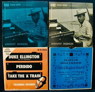 DUKE ELLINGTON~JOHNNY HODGES~(4) EP 45's & Picture Sleeves~NORGRAN~COLUMBIA - Image 1 of 4