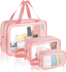 Travel Toiletry Bag for Women Men -Waterproof, Clear, Portable and Cute Makeup C - Picture 1 of 7