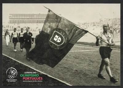 Portugal Bandera París 1924 Desfile Inaugural Juegos Olímpicos Papelería Postal 2020 Foto 1 de 2