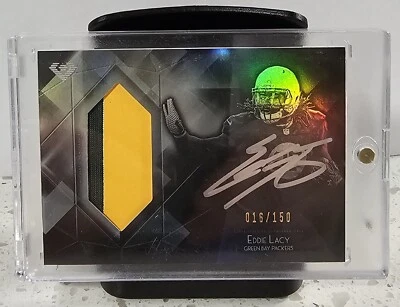 2015 Topps Diamond Eddie Lacy 2 Color Patch On Card Auto /150 - Image 1 of 2