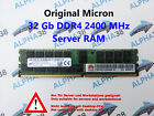 Micron 32 Gb Rdimm Ecc Reg Ddr4-2400 Hp Proliant Dl380 Gen10 G10 Serveur Ram