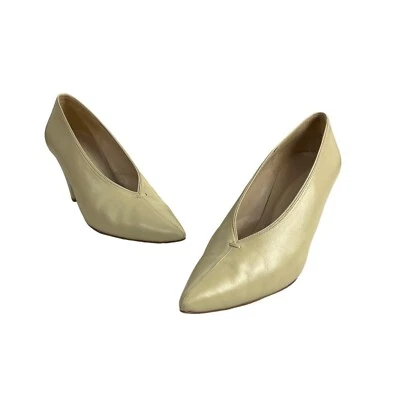 Purificación García Mujer’s Nuevo Beige Cuero Español Puntera Punta Zapatos Talla 40 Foto 1 de 4