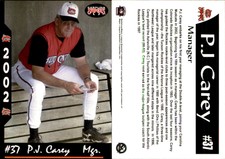 P.J. Carey 2002 Carolina Mudcats #37 RC Card *AutographDen*