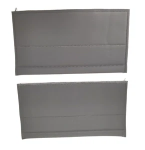 91-97 TOYOTA LAND CRUISER FJ80 FRONT SEAT LOWER COVER LEATHER FLAP OEM GREY SET  - Picture 1 of 8