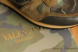 Valentino Green Khaki Camo Canvas Shoes Trainers Sneakers Mens UK 8 US 9 EU 42 - Bild 1 von 12