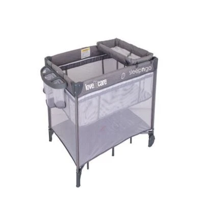 Love n Care Sleep N Go Travel Cot Grey - image 1 of 4
