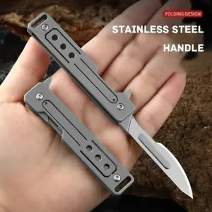 Taschen Allzweckmesser Ersatzklinge Skalpell Outdoor Schlüsselanhänger Klappmesser NEU - Bild 1 von 15