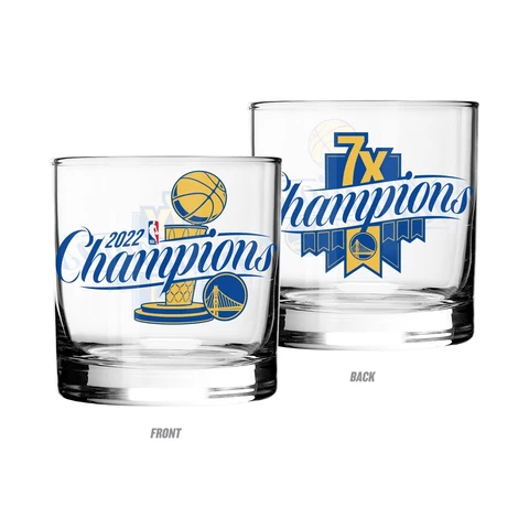Golden State Warriors TSV 2022 NBA Finals Champions - 11oz. Rock Glass Set of 2 Cover